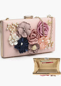 Cartera de Mano (Diseño Floral)(Rosa)