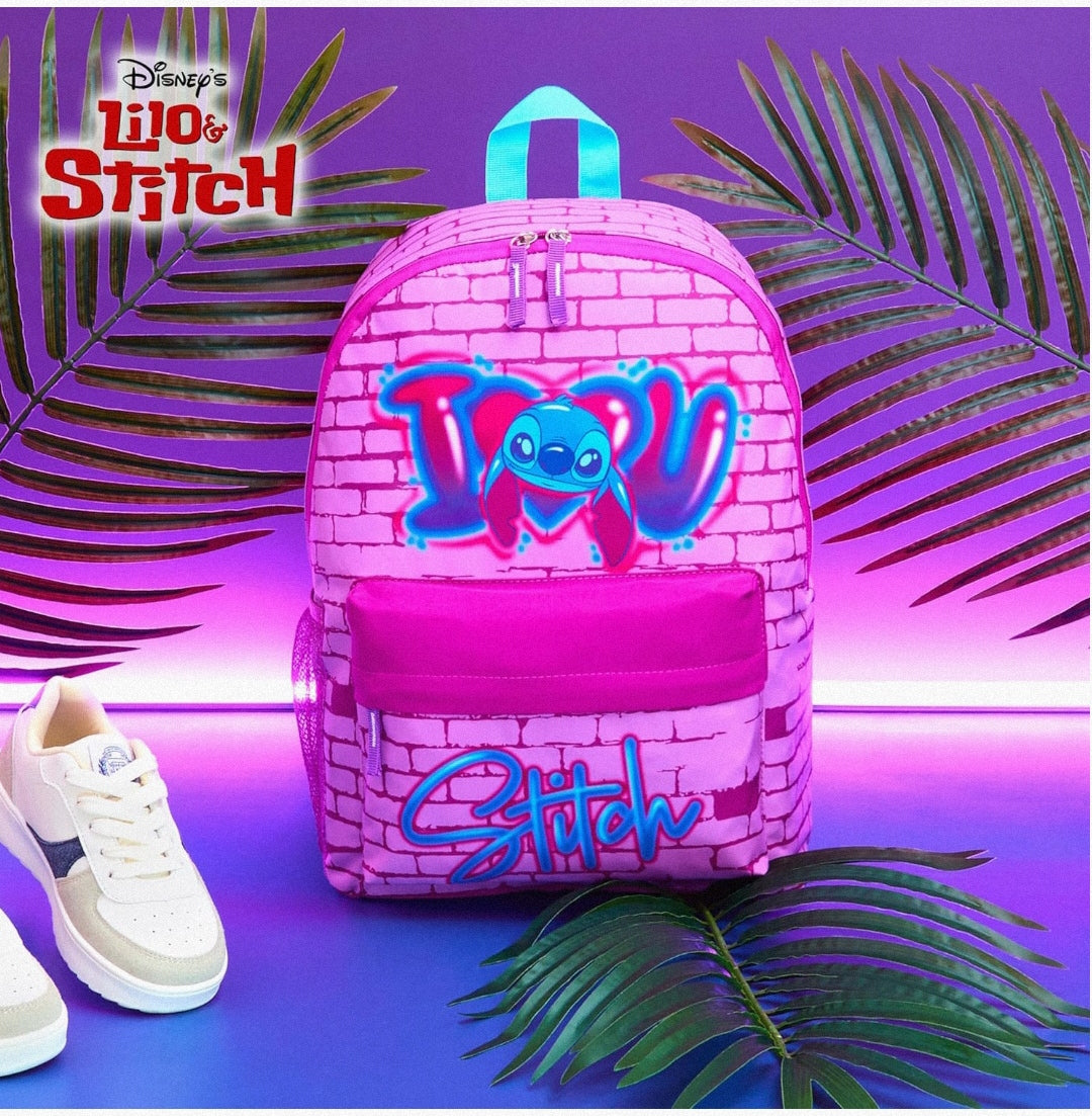 Salveque Escolar Disney Stitch Original (Rosado)