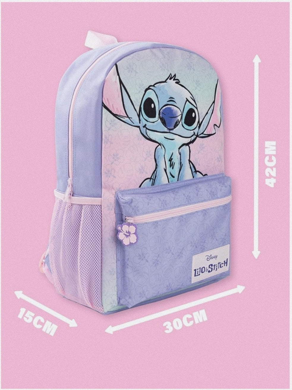Salveque Escolar Disney Stitch (Rosa/Violeta)