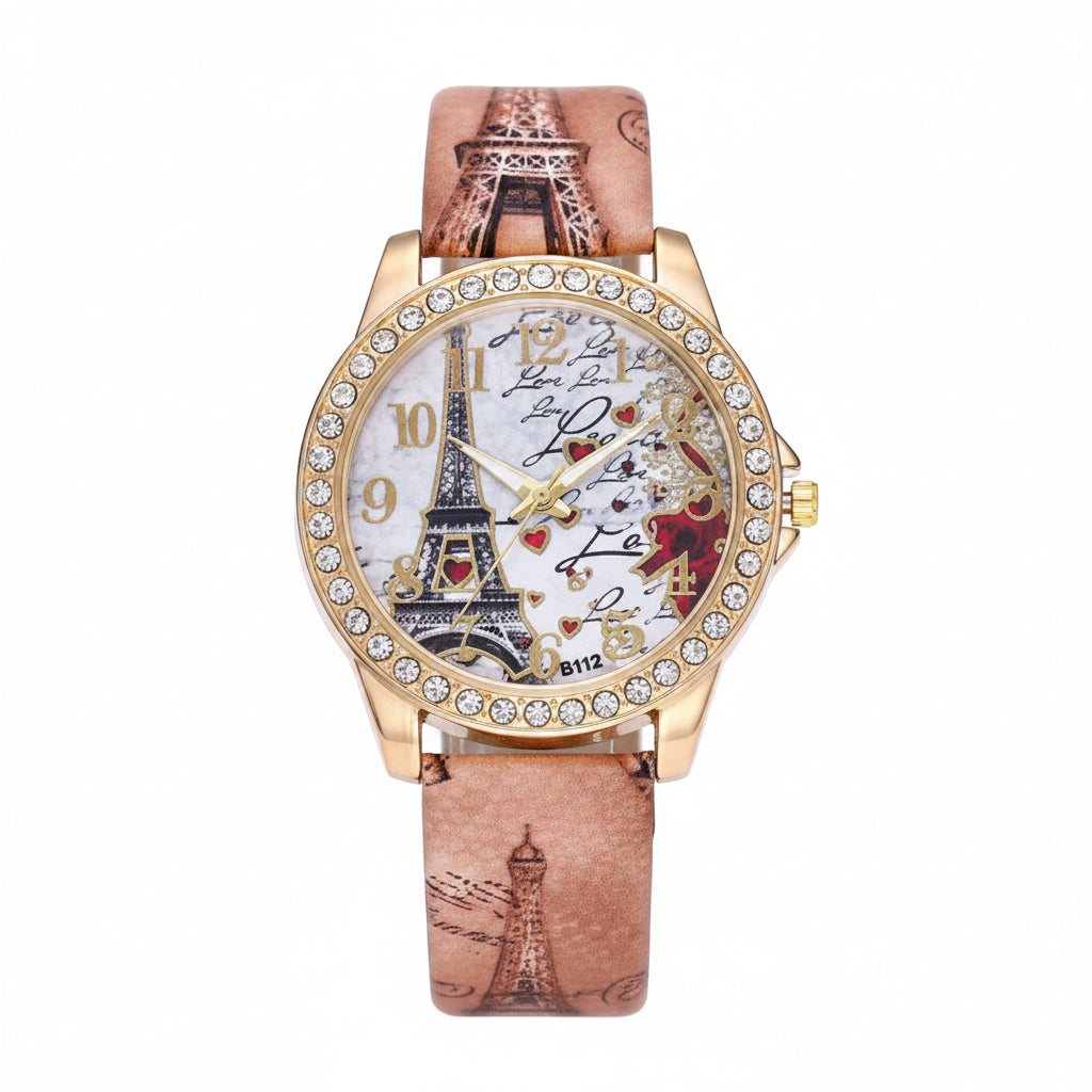 Reloj Diseño Torre Eiffel (Café)
