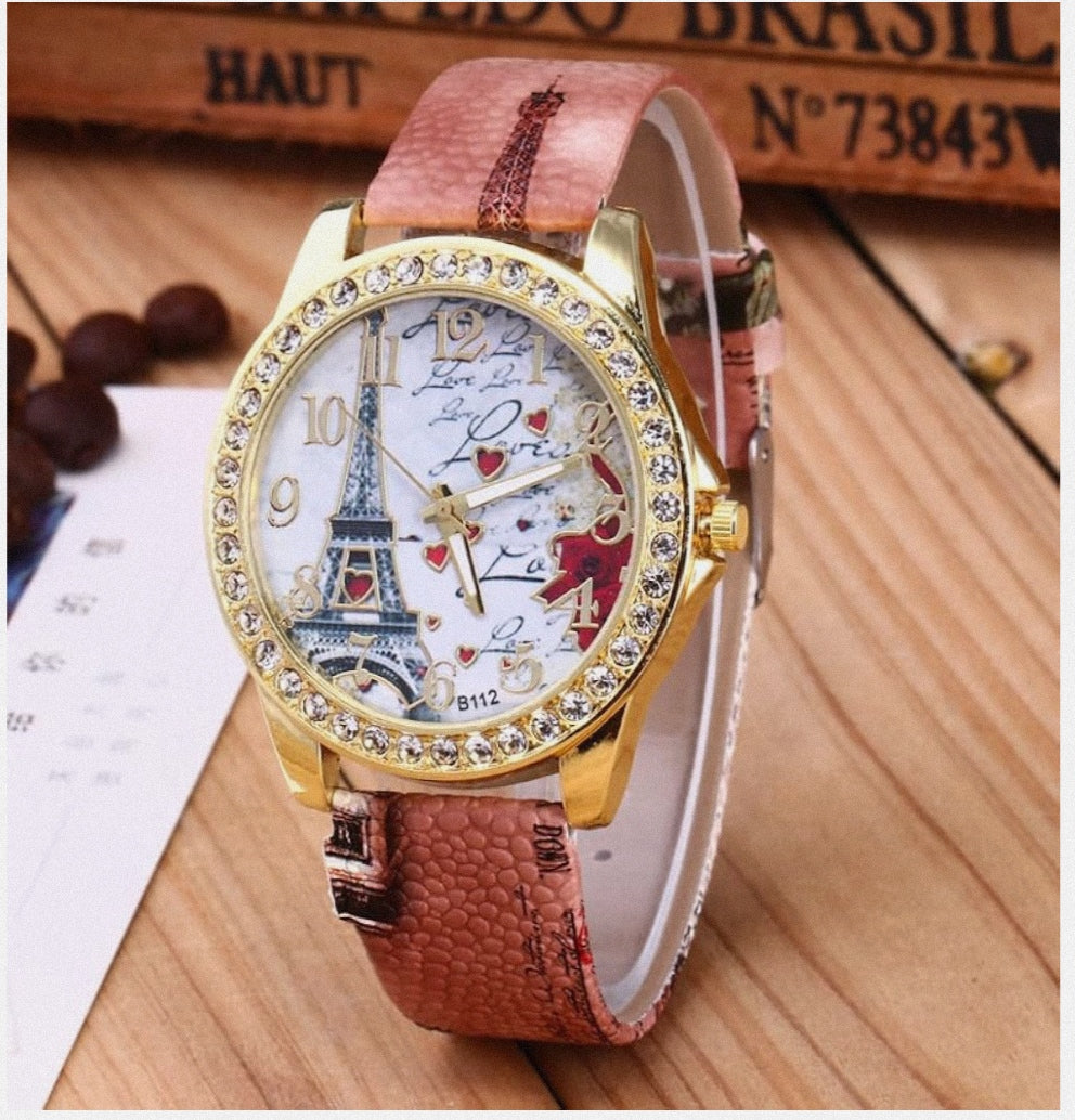 Reloj Diseño Torre Eiffel (Café)