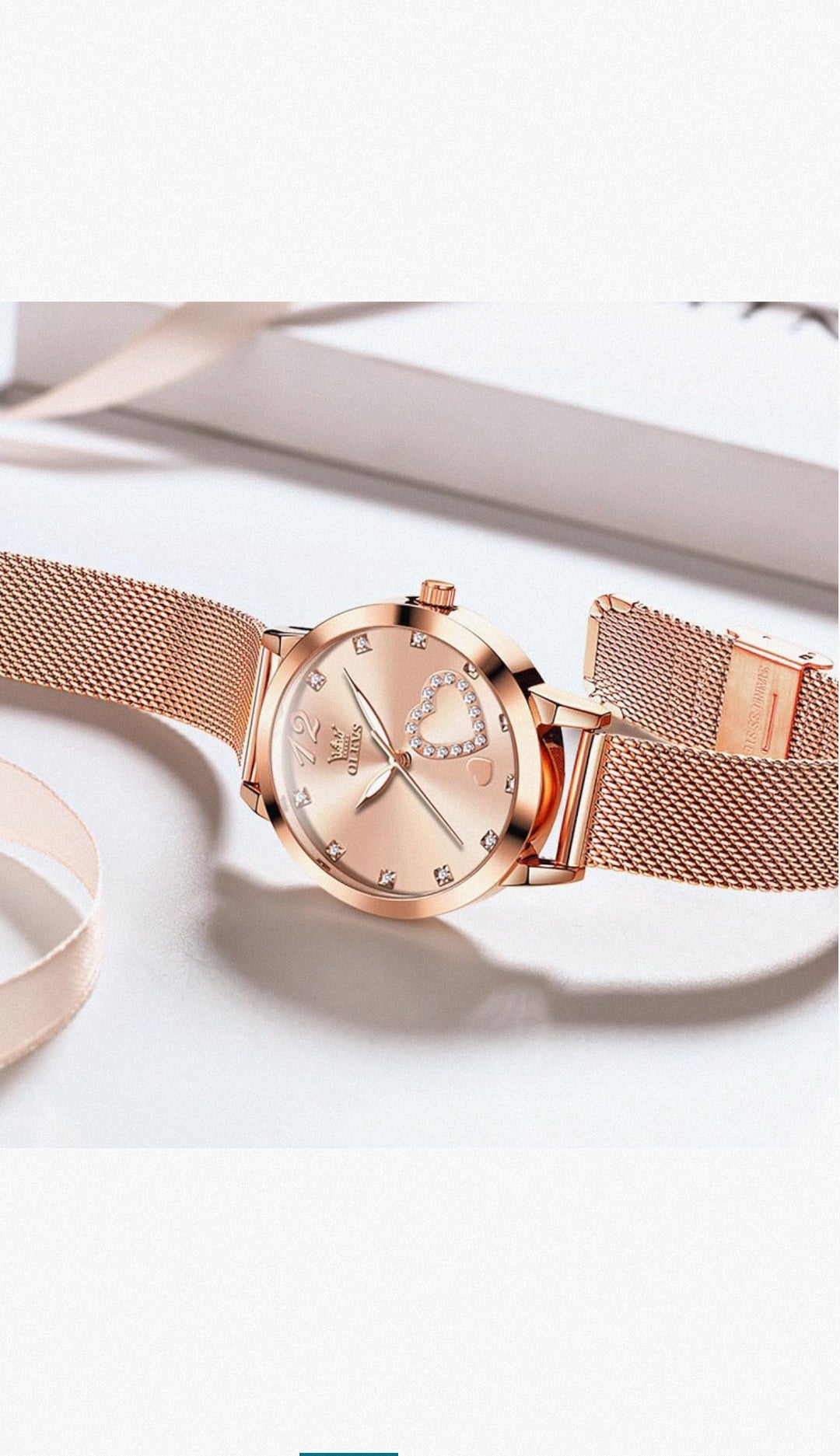 Set Reloj + Pulsera Olev⌚❤️ (Oro Rosa)