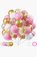 Juego de Globos Rosados y Dorados (60 Piezas) 12 Pulgadas