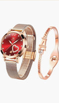 Set Reloj+ Pulsera Olev ⌚❤️(Rojo)