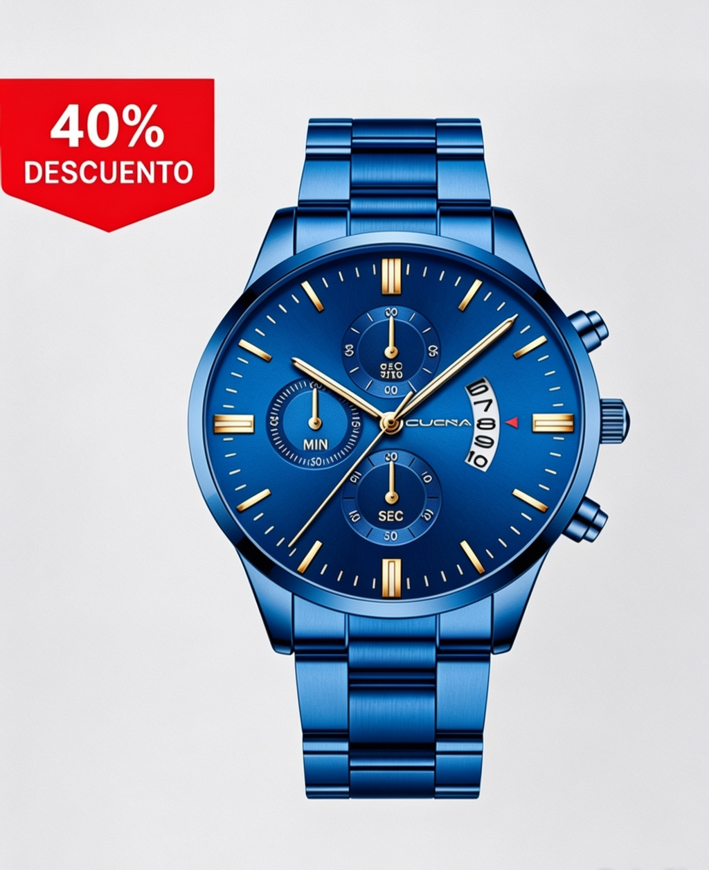Reloj para Caballero (Color Azul) (Acero)