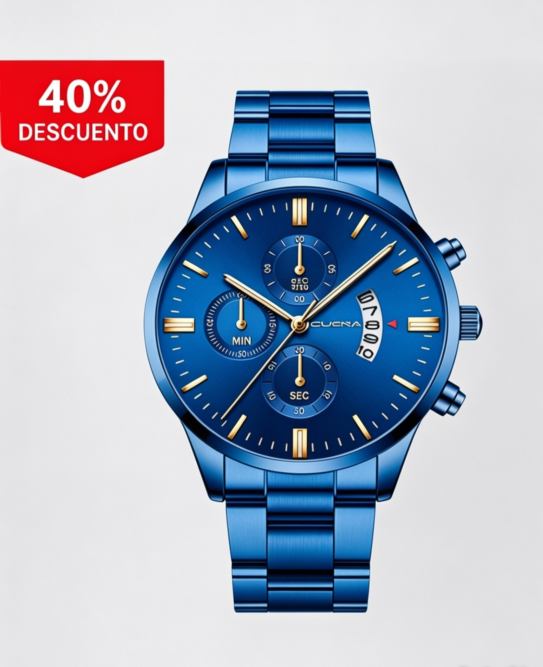 Reloj para Caballero (Color Azul) (Acero)