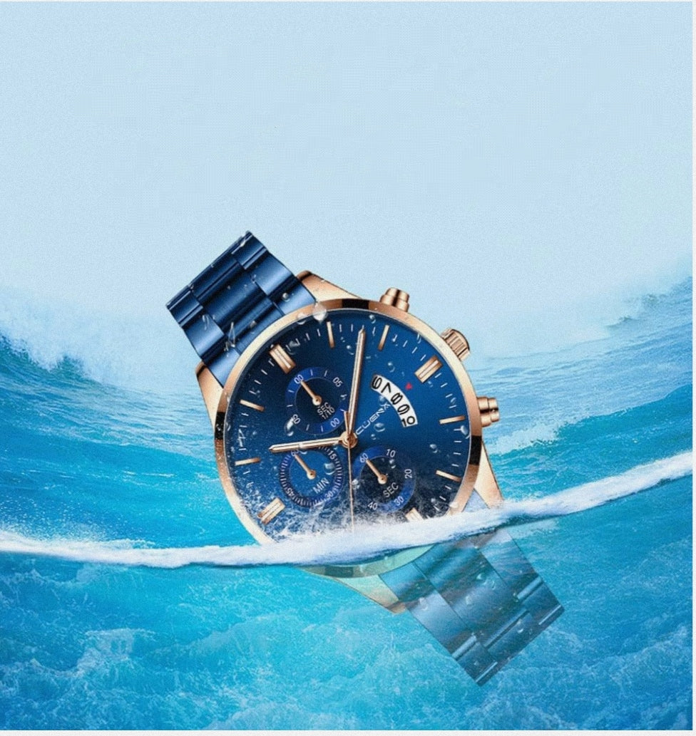 Reloj para Caballero (Color Azul) (Acero)
