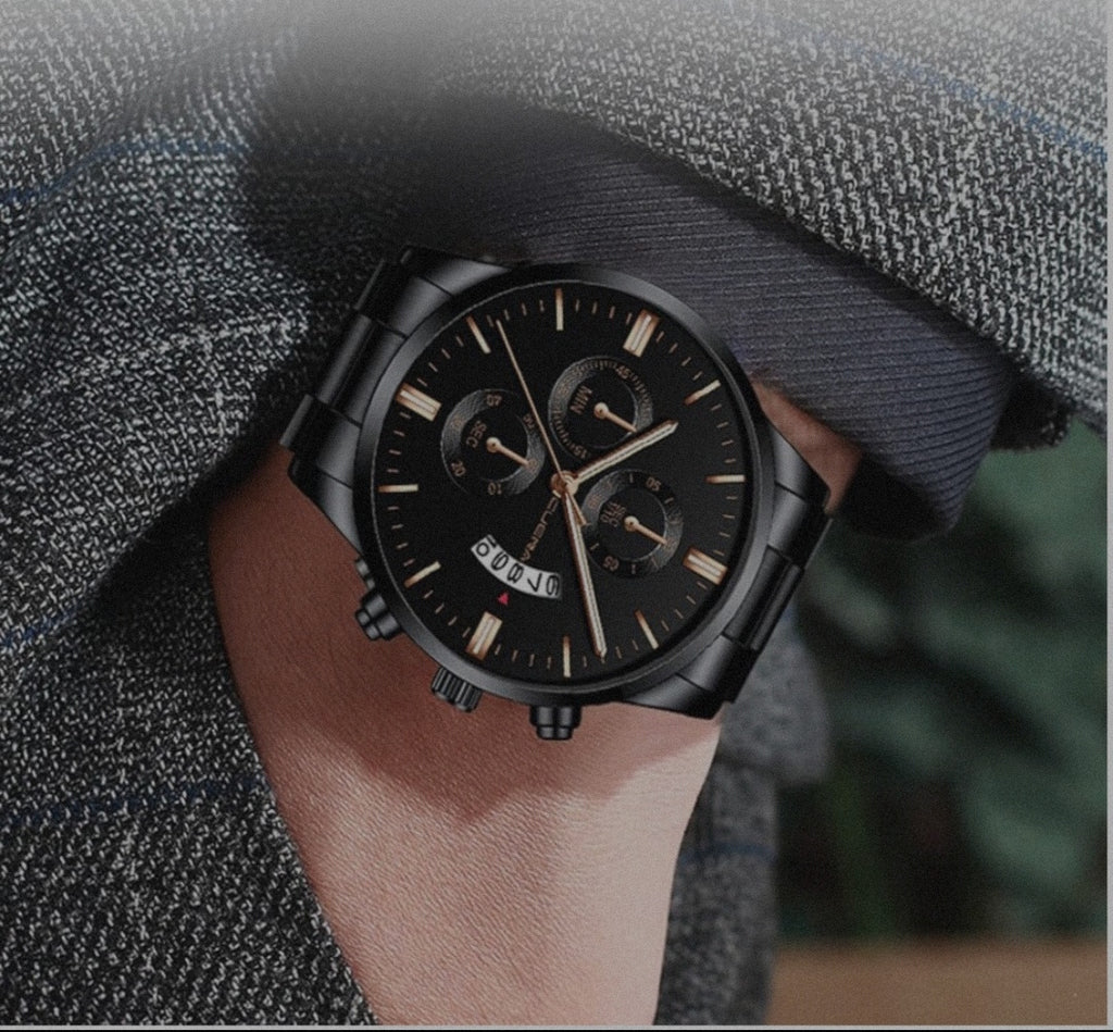 Reloj para Caballero (Color Negro) (Acero)