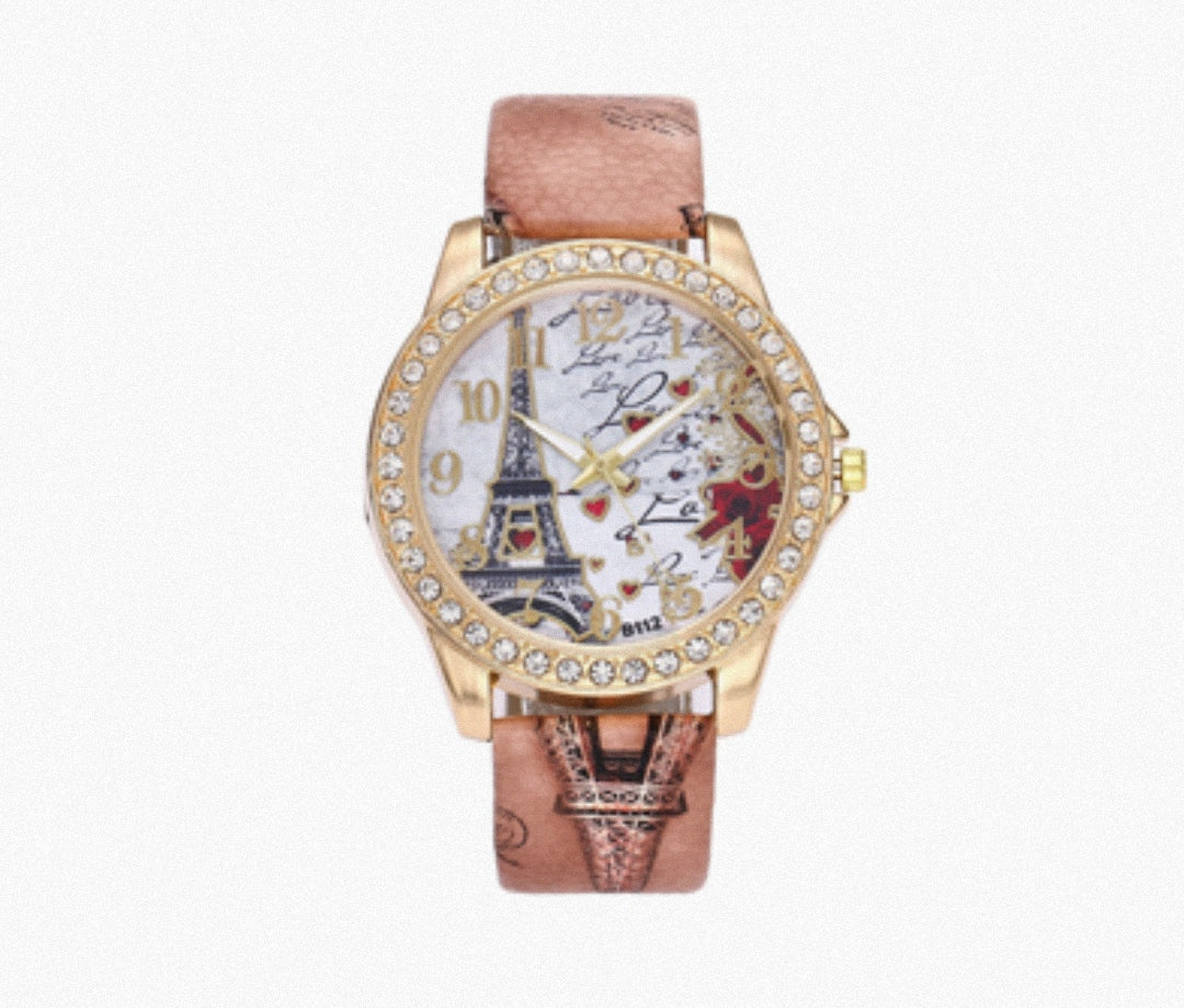 Reloj Diseño Torre Eiffel (Café)