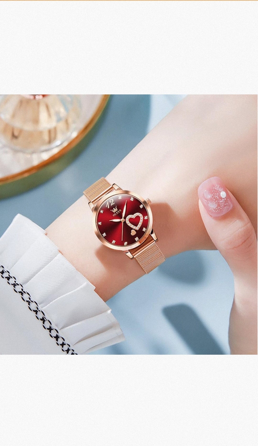Set Reloj+ Pulsera Olev ⌚❤️(Rojo)