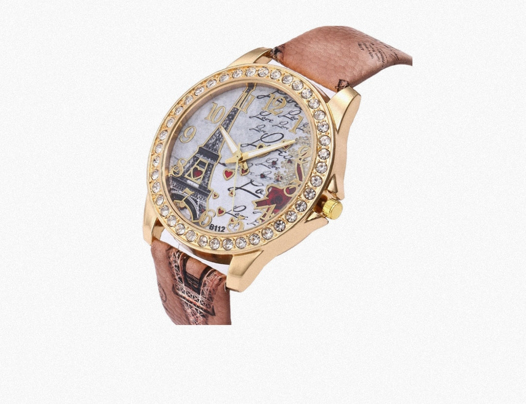 Reloj Diseño Torre Eiffel (Café)