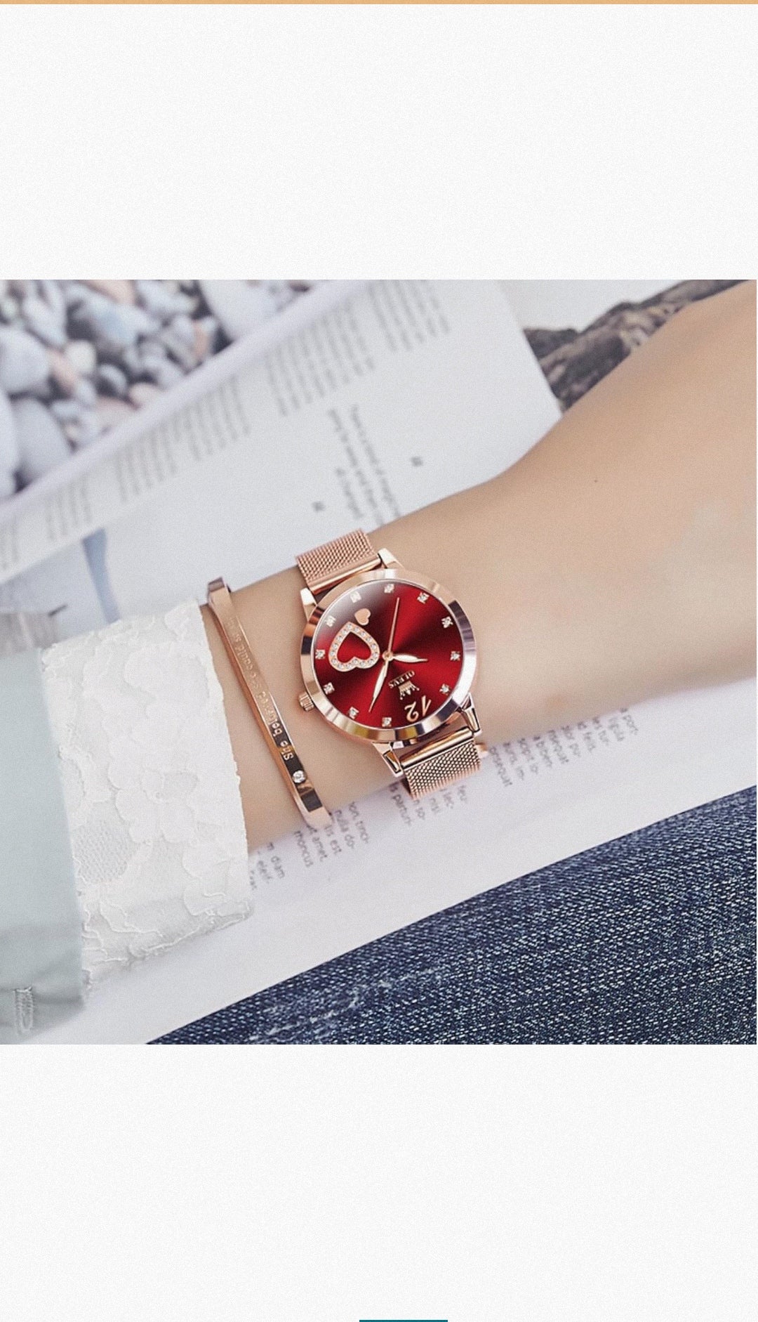 Set Reloj+ Pulsera Olev ⌚❤️(Rojo)
