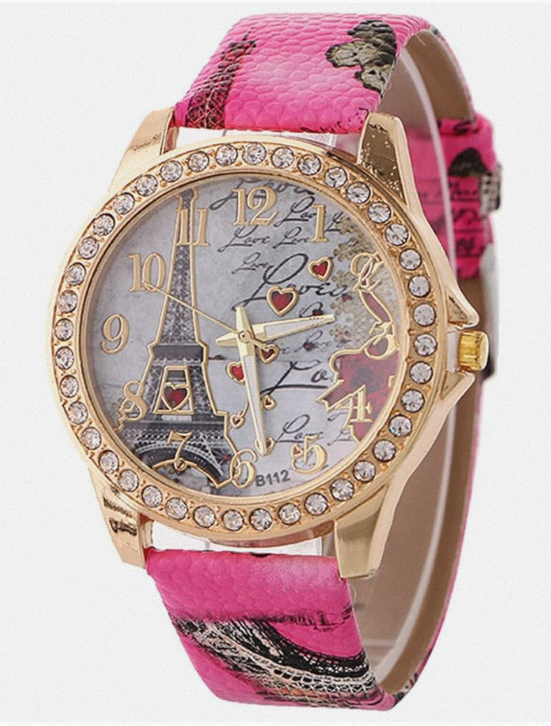 Reloj Diseño Torre Eiffel (Fucsia)