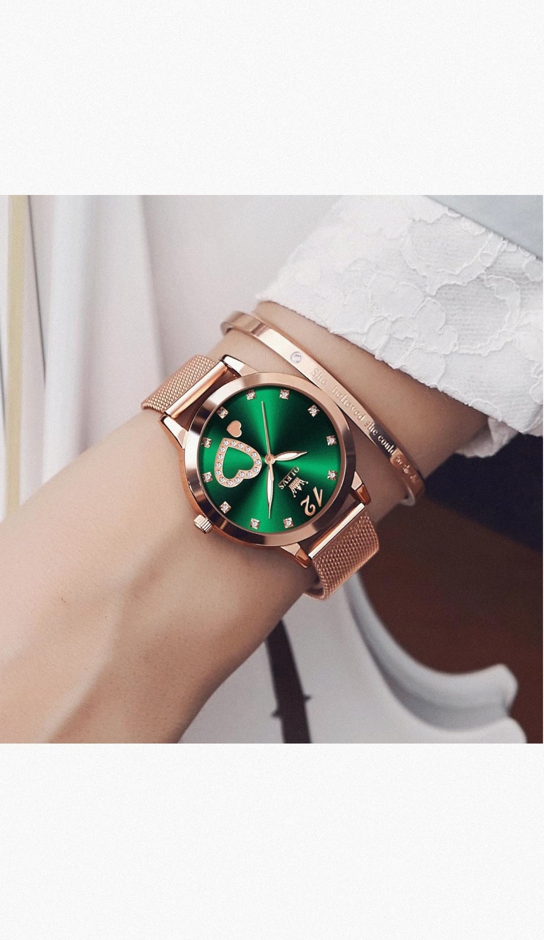 Reloj Olevs Dama⌚💚 (Verde)