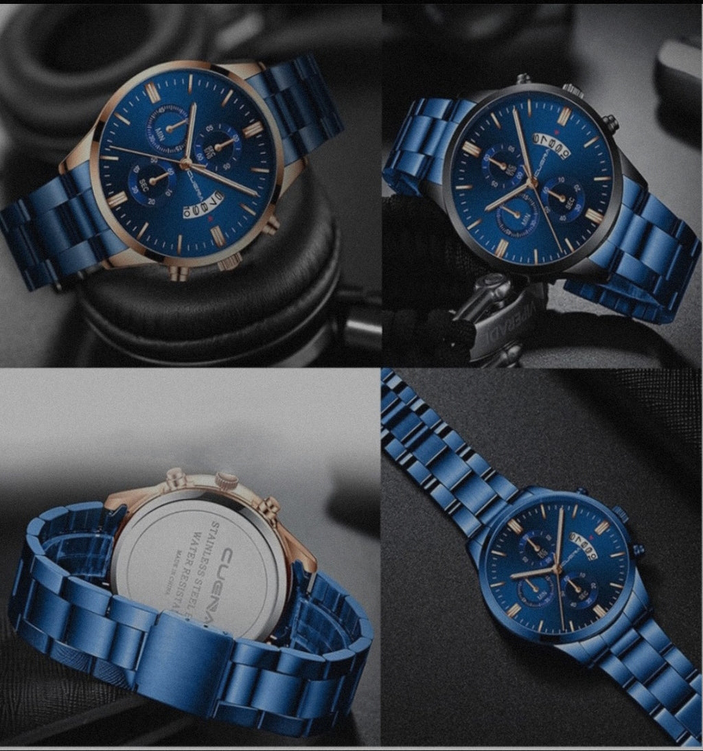 Reloj para Caballero (Color Azul) (Acero)