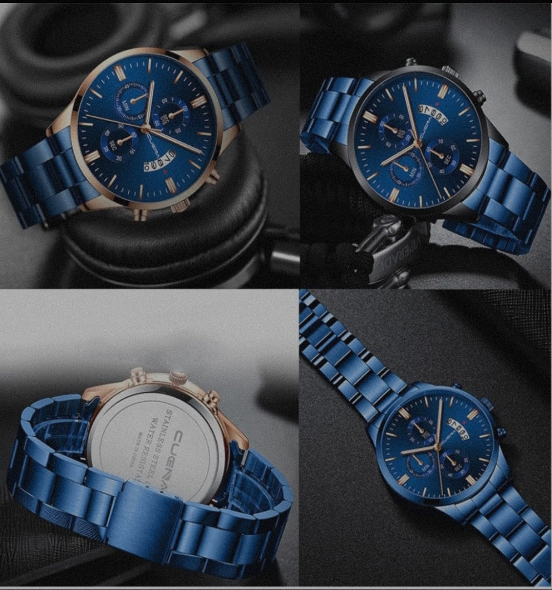 Reloj para Caballero (Color Azul) (Acero)