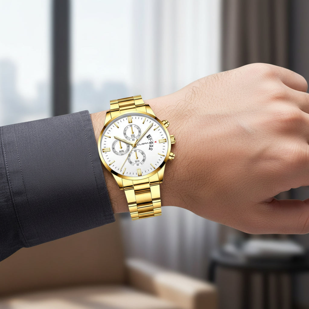 Reloj para Caballero (Color Dorado) (Acero)
