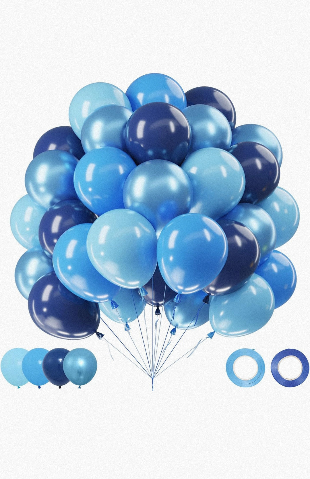 Juego de Globos Azules (60 Piezas) 12 Pulgadas
