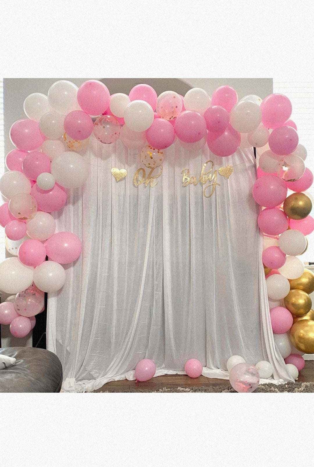 Juego de Globos Rosados y Dorados (60 Piezas) 12 Pulgadas
