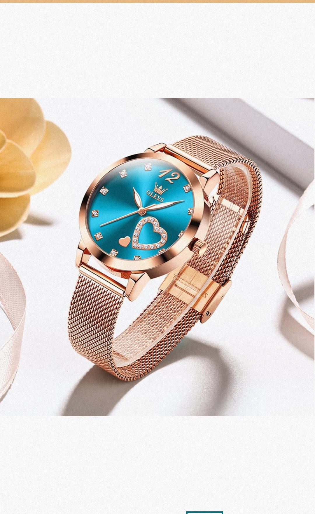 Set Reloj + Pulsera Olev⌚❤️ (Celeste)