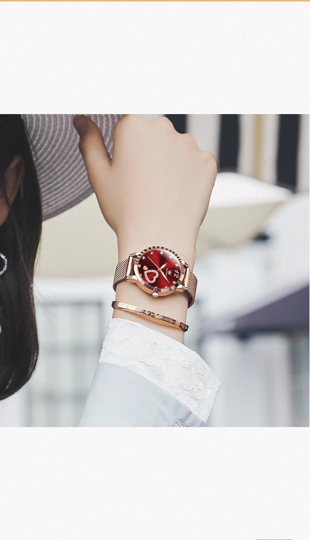 Set Reloj+ Pulsera Olev ⌚❤️(Rojo)