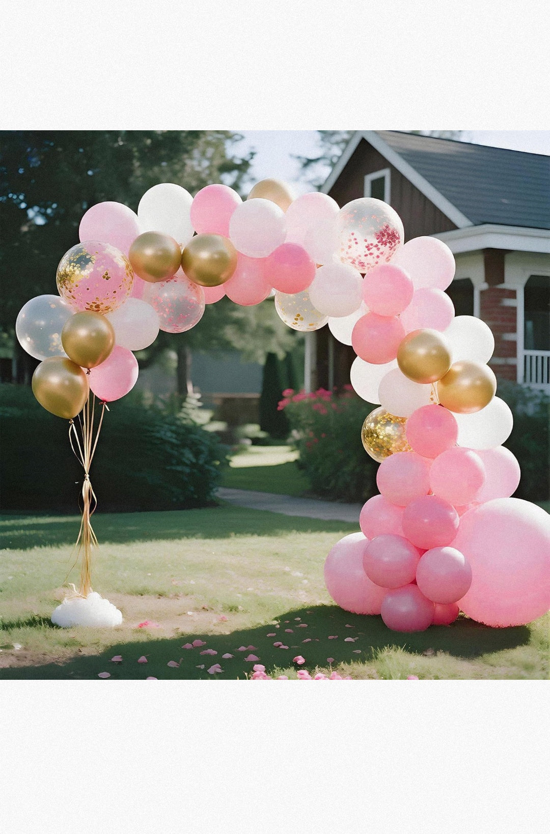 Juego de Globos Rosados y Dorados (60 Piezas) 12 Pulgadas