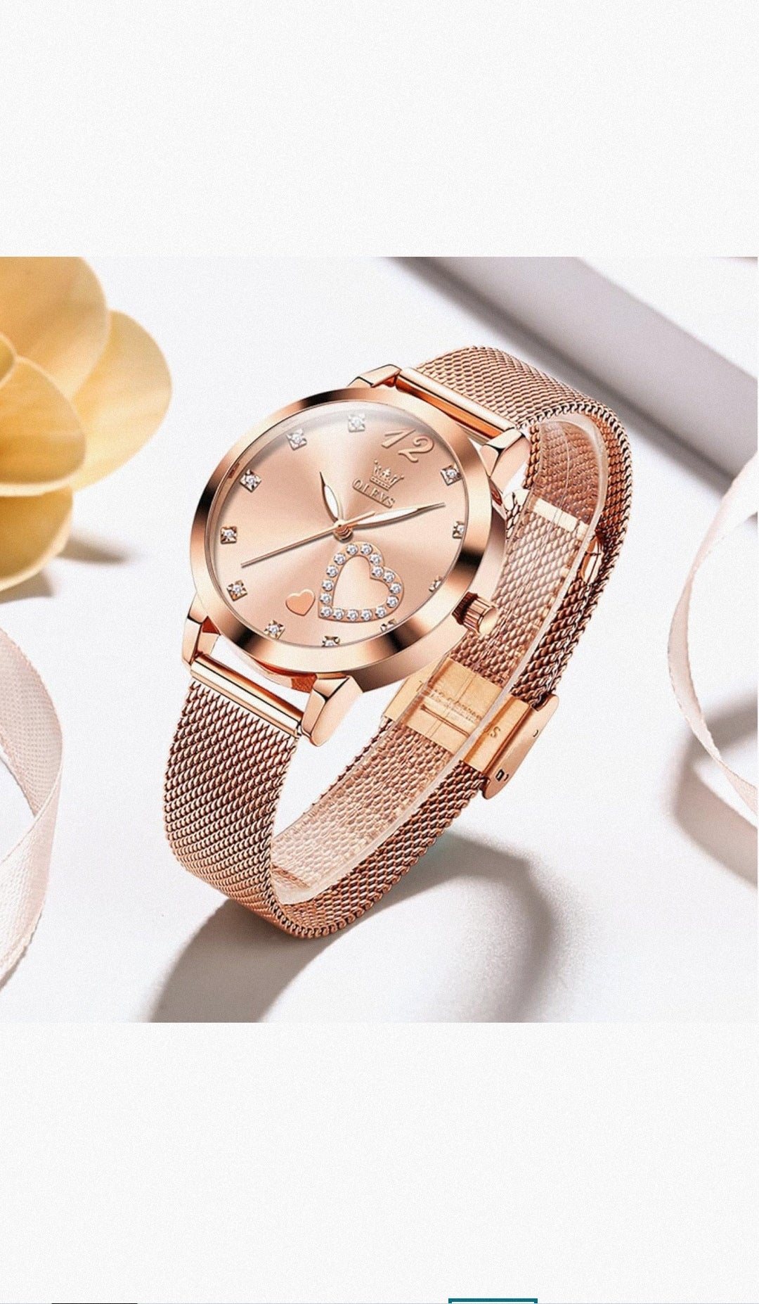 Set Reloj + Pulsera Olev⌚❤️ (Oro Rosa)